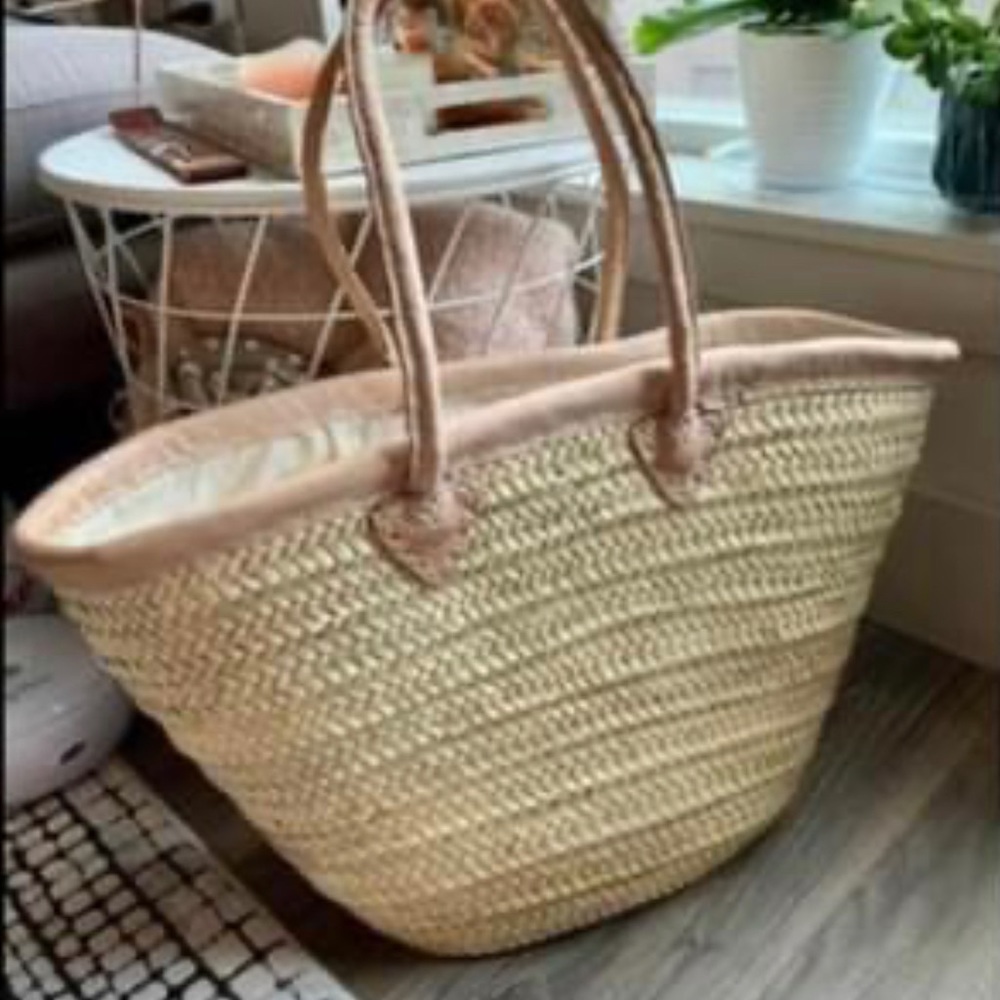 New French Market Straw Bag
